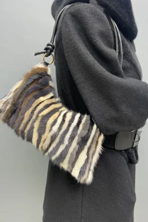 Real Mink Fur Bag Shoulder Bag Luxury Women Purses and Handbags High Quality Fur Crossbody Bags For Women Handbag