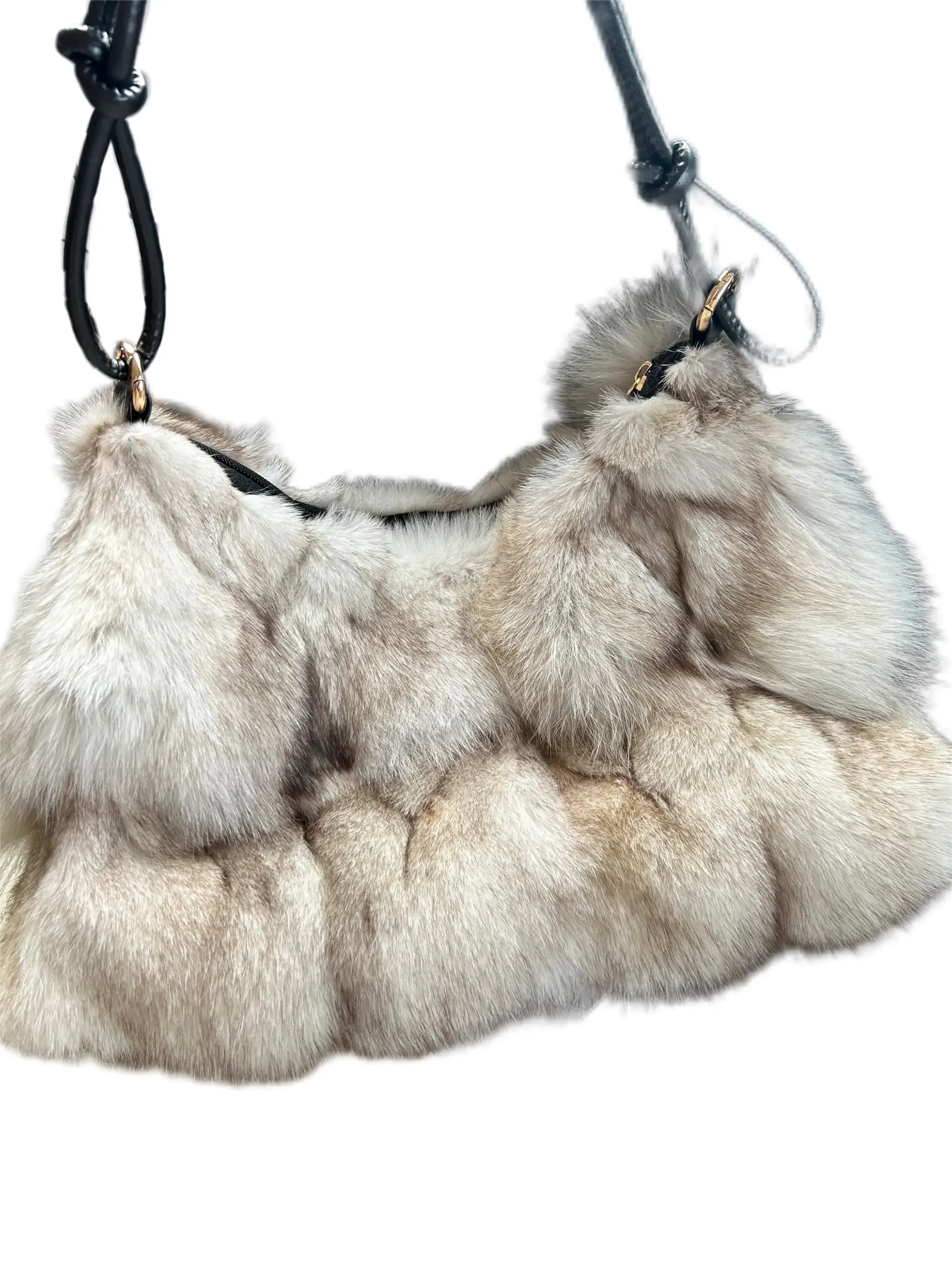 Winter Fox Fur Bag Women's Bag Fashion Handbag Ladies Bags Purses Women Shoulder Bag Real Silver Fox Fur Messenger Bags - Image 5